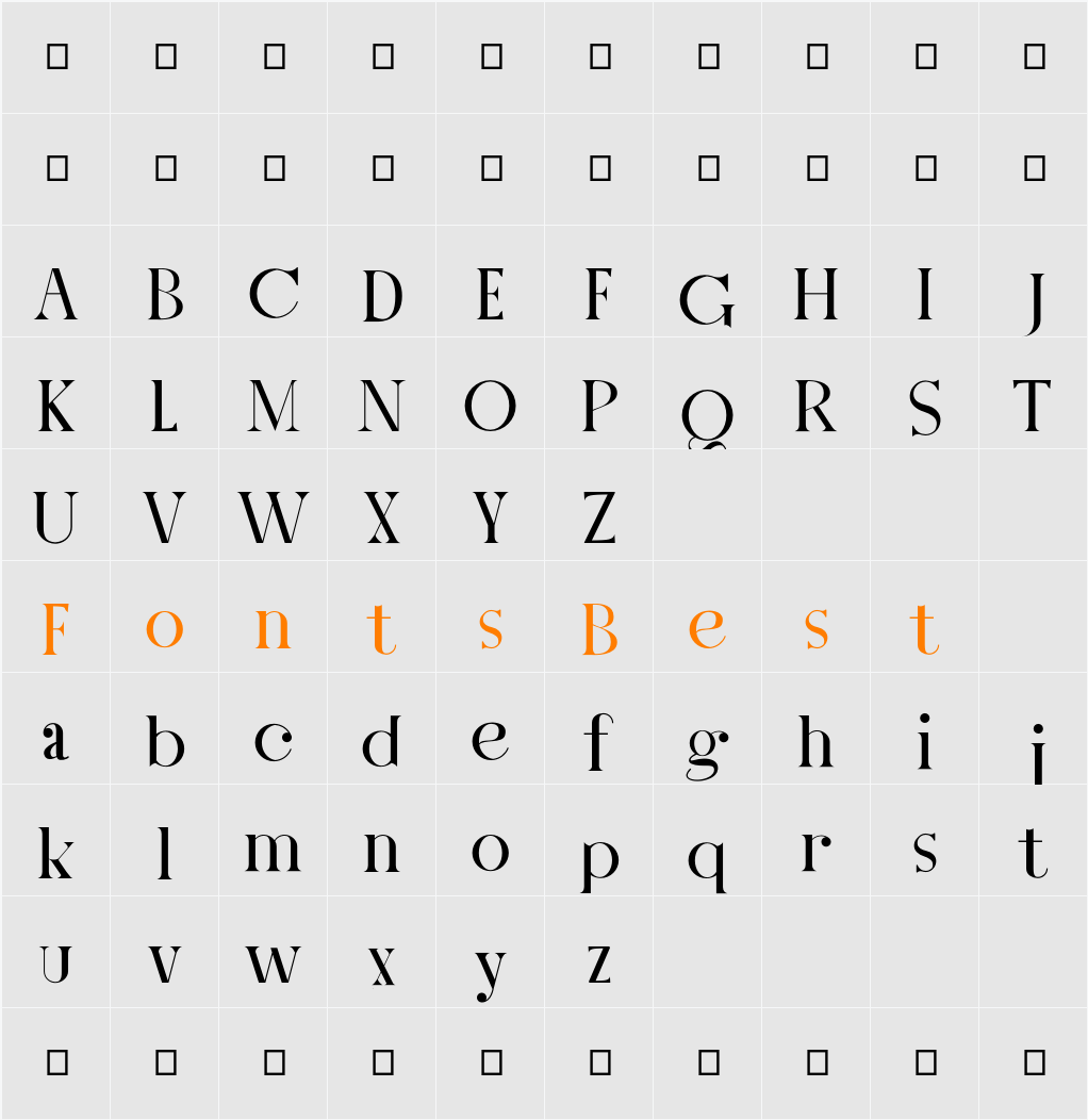 Letter Personal Use Only Character Map