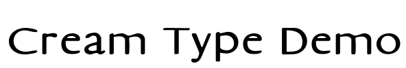 Cream Type Demo Font Image
