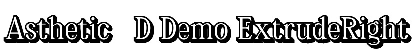 Asthetic 3D Demo ExtrudeRight Font Image