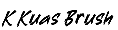 K Kuas Brush Font Image
