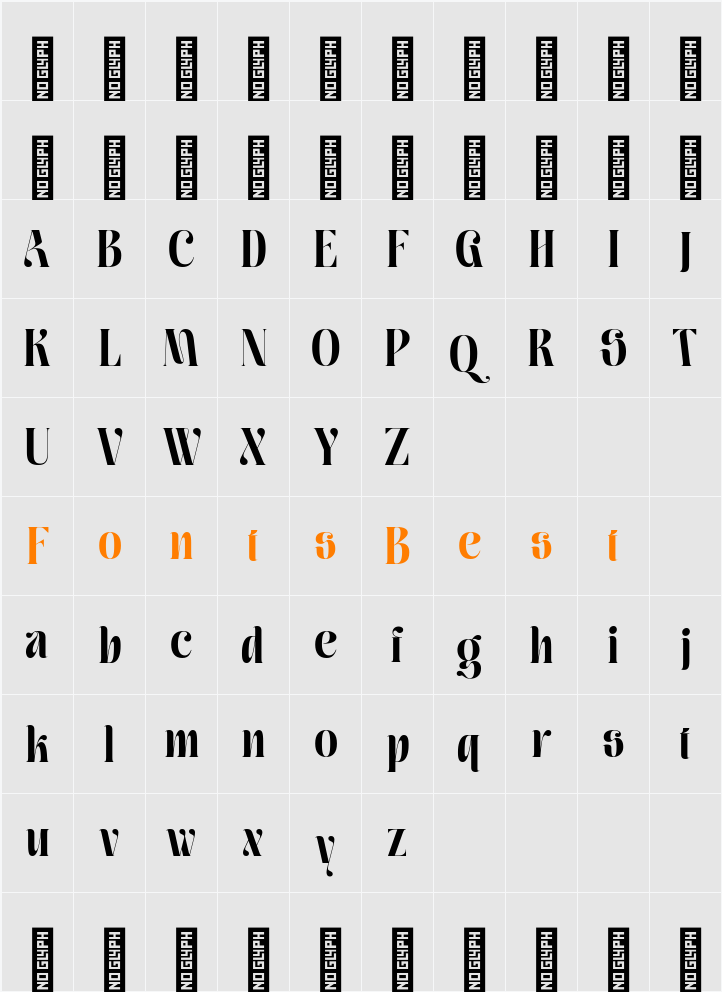 Moxtas Character Map