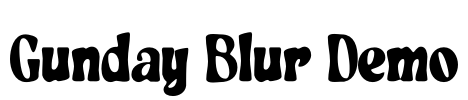 Gunday Blur Demo Font Image