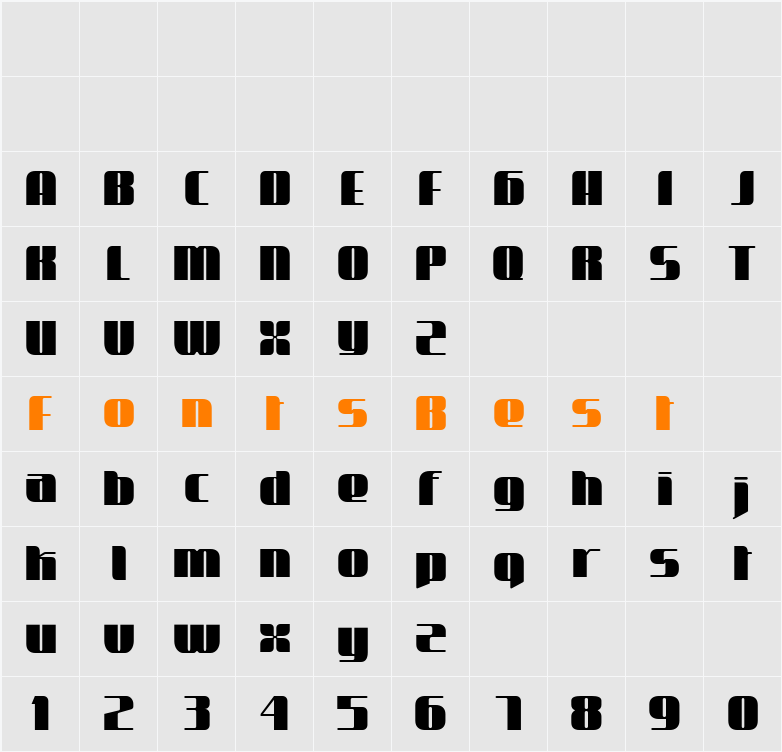 Demo Brick Bond Character Map