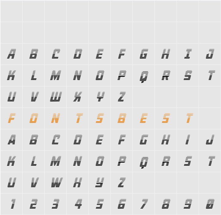 Quicky Nick Gradient Character Map