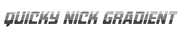 Quicky Nick Gradient Font Image