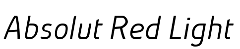 Absolut Red Light Font Image