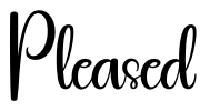 Pleased Font Image