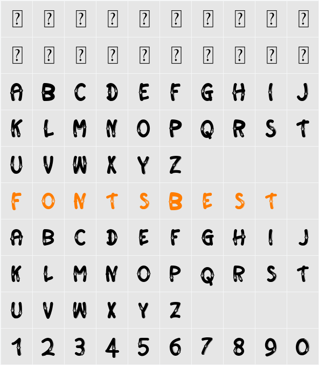Machinta Character Map
