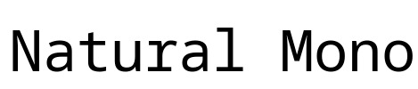 Natural Mono Font Image