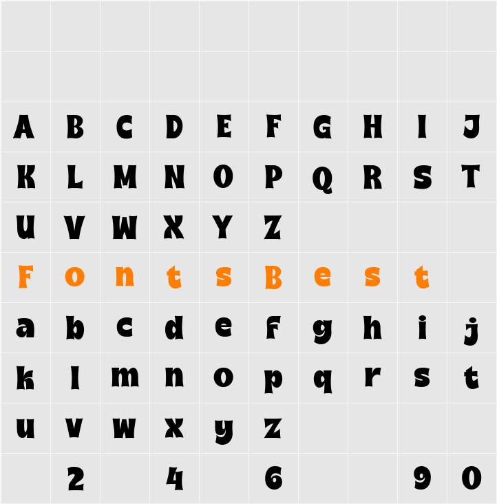 Super Bright Character Map