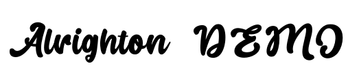 Alrighton DEMO Font Image