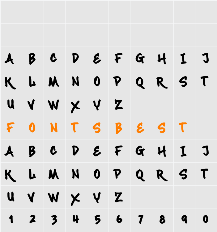 Maximback Regular Character Map