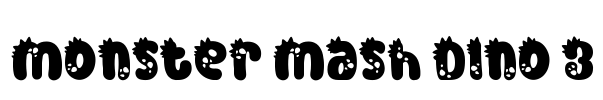 Monster Mash Dino 3 Font Image