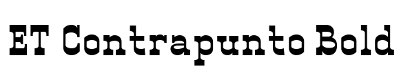 ET_Contrapunto Bold Font Image