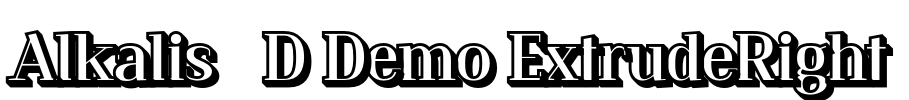 Alkalis 3D Demo ExtrudeRight Font Image