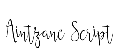 Aintzane Script Font Image