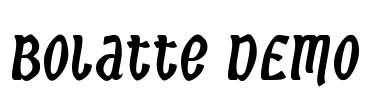 Bolatte DEMO Font Image