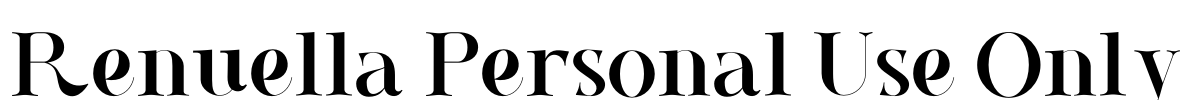 Renuella Personal Use Only Font Image