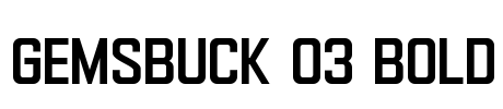 Gemsbuck 03 Bold Font Image