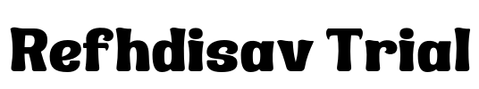 Refhdisav Trial Font Image