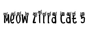 Meow Zilla Cat 5 Font Image