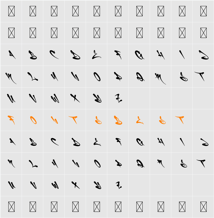 More Solid Character Map