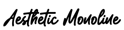 Aesthetic Monoline Font Image