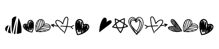 Heart Dingbat Font Image
