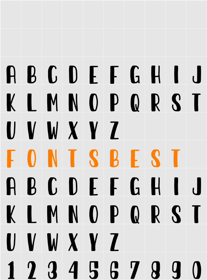 Sunday Best Character Map