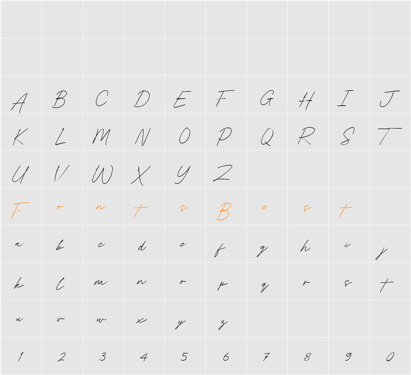 Bestfriend Signature Character Map