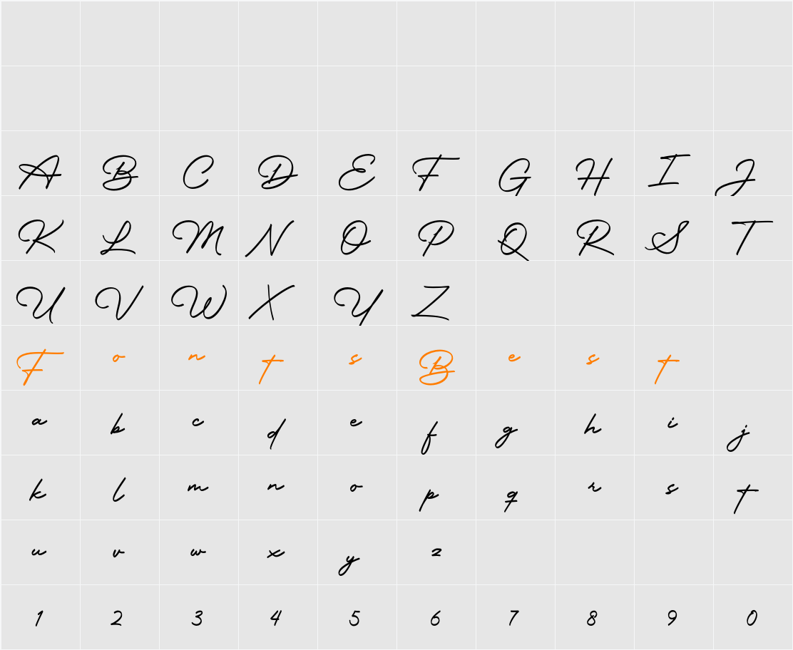Motterdam Character Map
