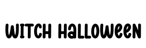 Witch Halloween Font Image