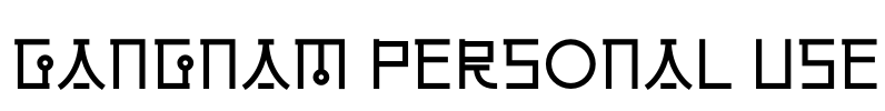 Gangnam Personal Use Font Image