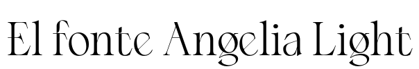 El fonte Angelia Light Font Image