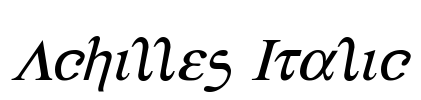 Achilles Italic Font Image