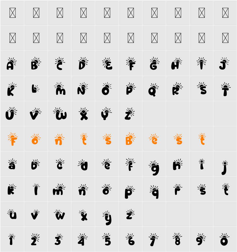 Sandy Toes Sun Character Map