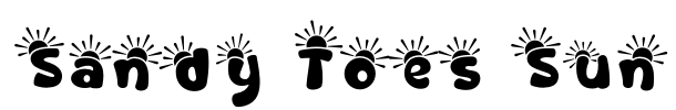 Sandy Toes Sun Font Image