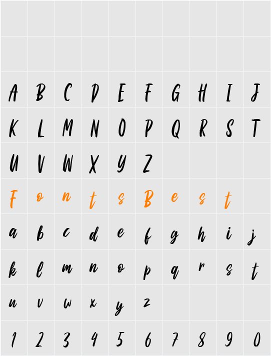 Apricat Character Map