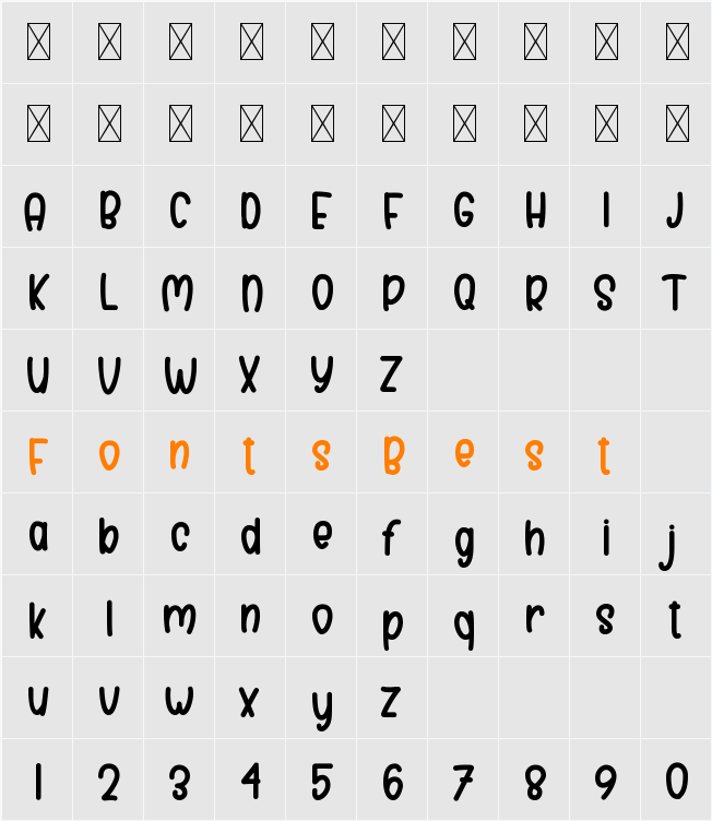 Ainsley Character Map