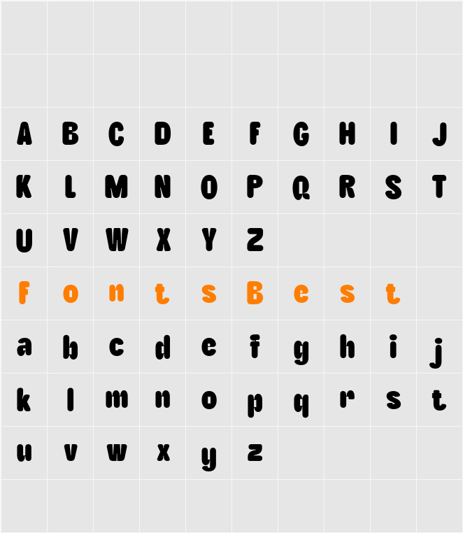 Gefarin Rounded Demo Character Map