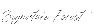 Signature Forest Font Image