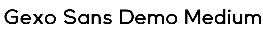 Gexo Sans Demo Medium Font Image