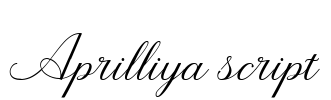 Aprilliya script Font Image