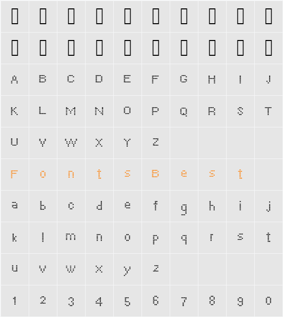 ACSF Festive light Character Map