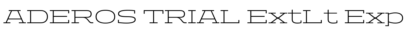 ADEROS TRIAL ExtLt Exp Font Image