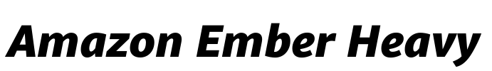 Amazon Ember Heavy Font Image