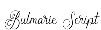 Bulmarie Script Font Image