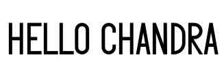 HELLO CHANDRA Font Image