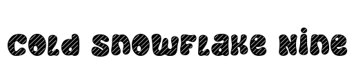 Cold Snowflake Nine Font Image