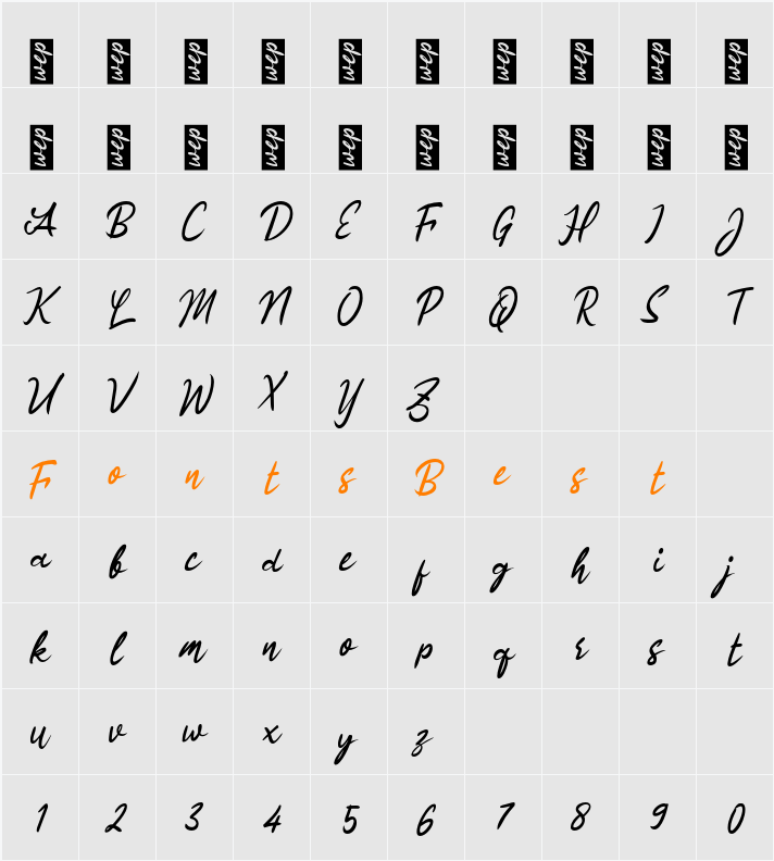 j Jalak Bali Character Map